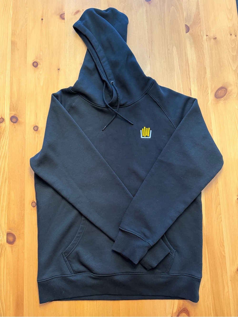 Storm Black Hoodie with Yellow Fries Logo